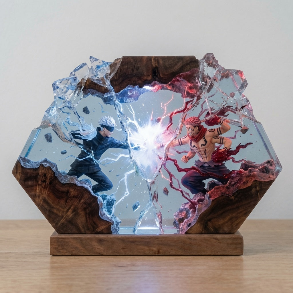 Split Second resin lamp in daylight