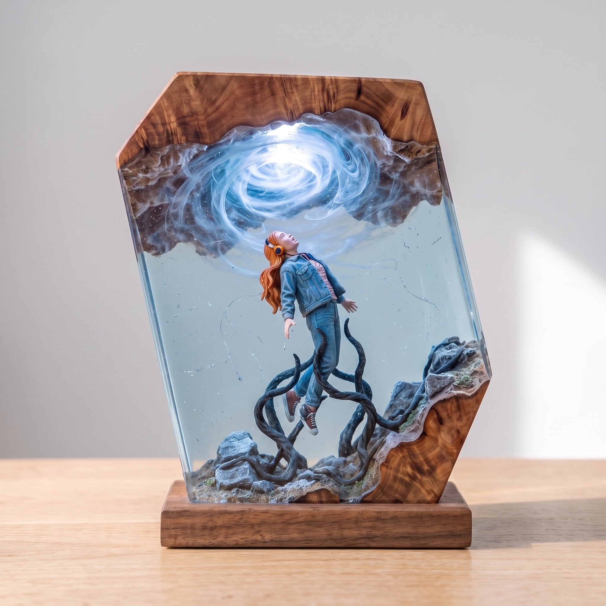 Her Song resin lamp in daylight
