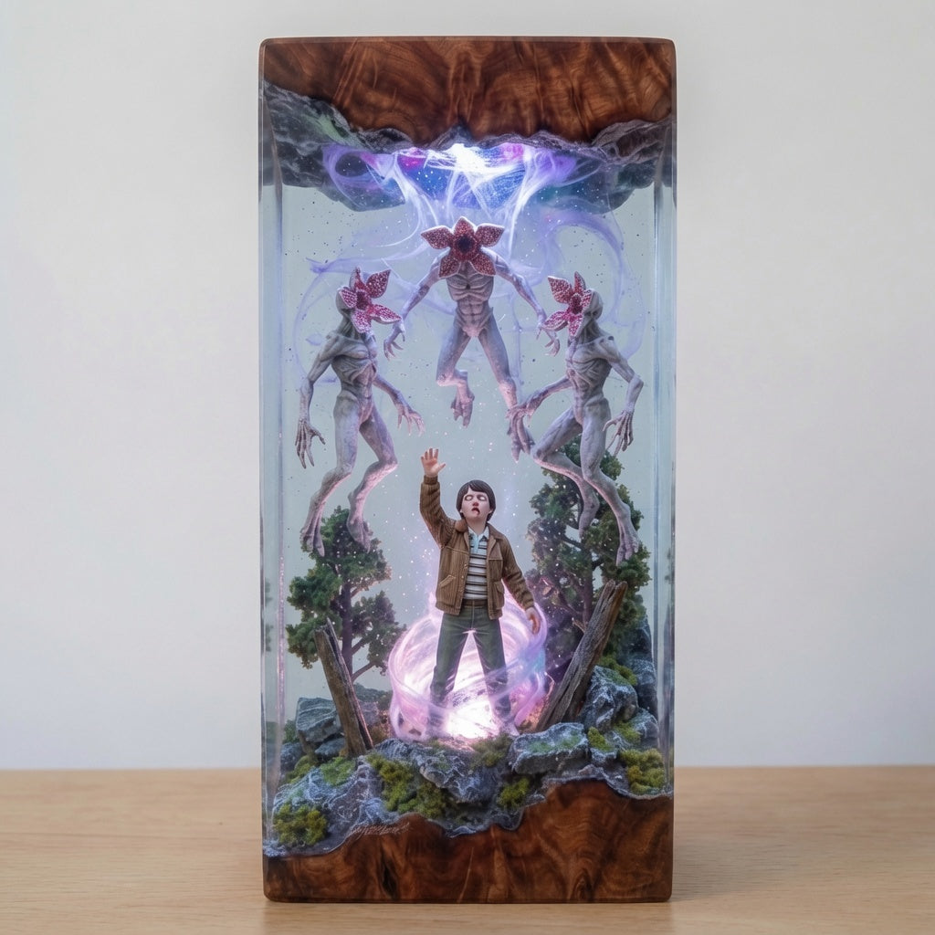 Hive Mind resin lamp in daylight