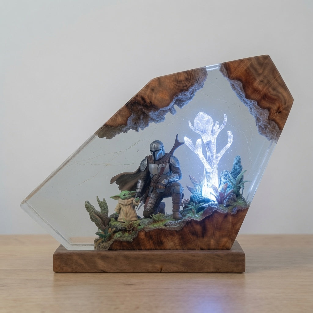 Two of Us resin lamp in daylight